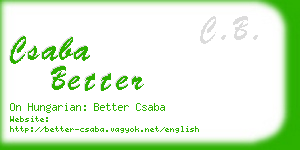 csaba better business card